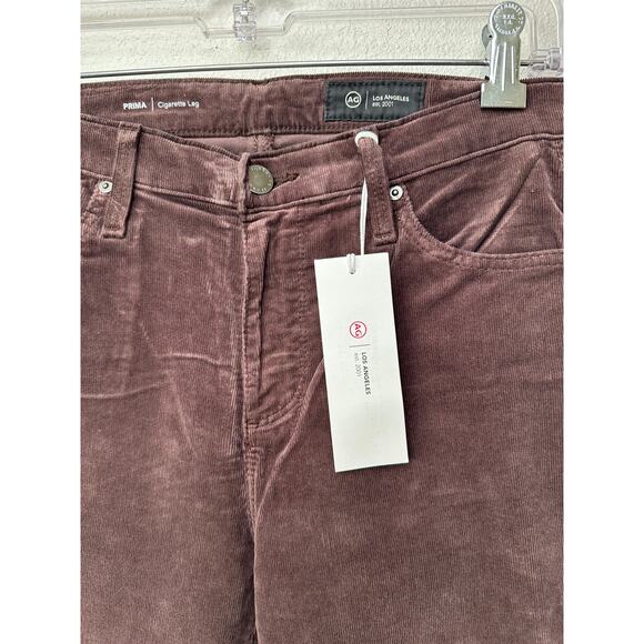 NWT Adriano Goldschmied Prima Corduroy Cigarette Pants Brown 27 - Picture 3 of 14